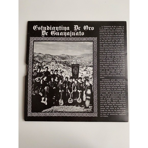 Estudiantina De Oro De Guanajuato Mexico y Espana 1974 LP Volare Records VG+ - Picture 2 of 7